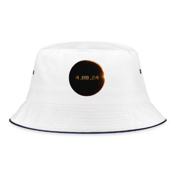 Solar Eclipse 2024 - Bucket Hat - white/navy - Front