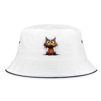 Chat à la recherche folle pour dame chat - Bob - blanc/marine - Devant
