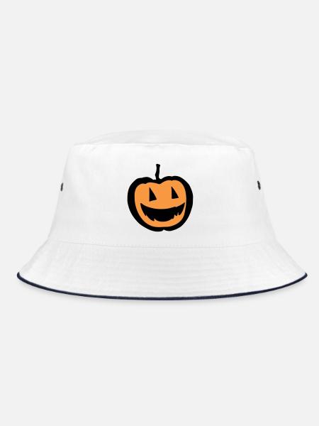 Halloween - Bucket Hat - Weiß/Navy