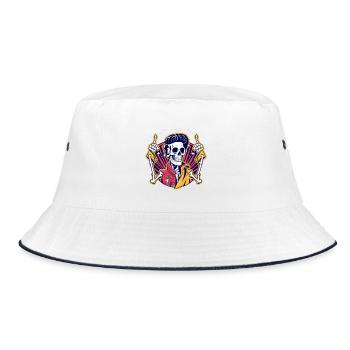 Neon Skull Rockabilly Duel - Bob - blanc/marine - Devant