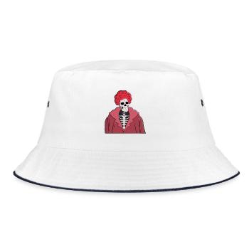 Stylish skull - Bucket Hat - white/navy - Front