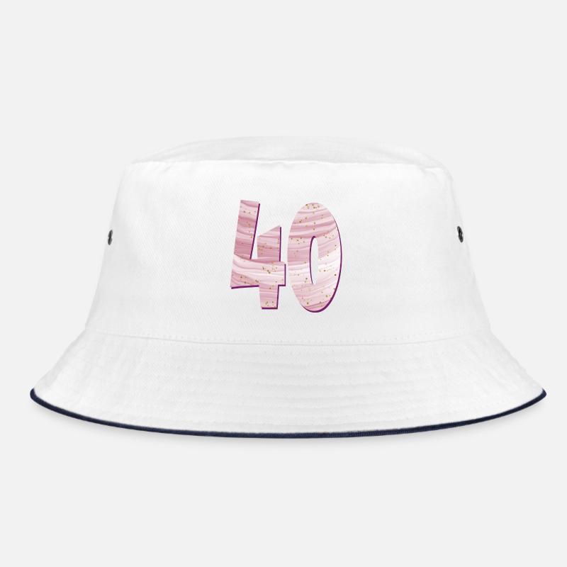 ZAHL 40 VIERZIG - VIERZIGJÄHRIGE GEBURTSTAG Bucket Hat