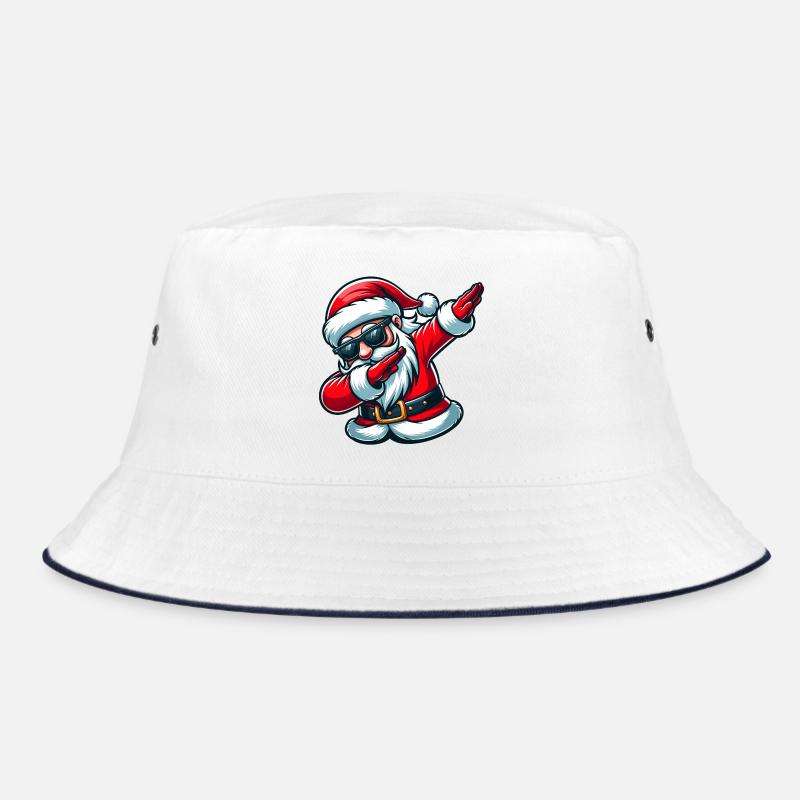Weihnachtsmann mit Sonnenbrille Xmas Kostüm Bucket Hat