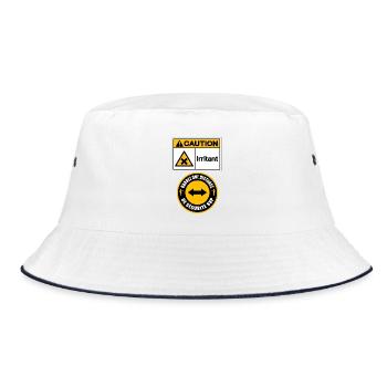 Irritating - Bucket Hat - white/navy - Front