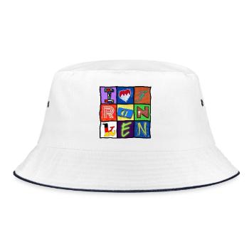 I love Franconia - for Franconian fans - Bucket Hat - white/navy - Front