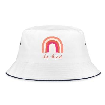 Be Kind Rainbow - Bucket Hat - white/navy - Front