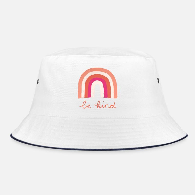 Be Kind Rainbow - Bucket Hat - white/navy