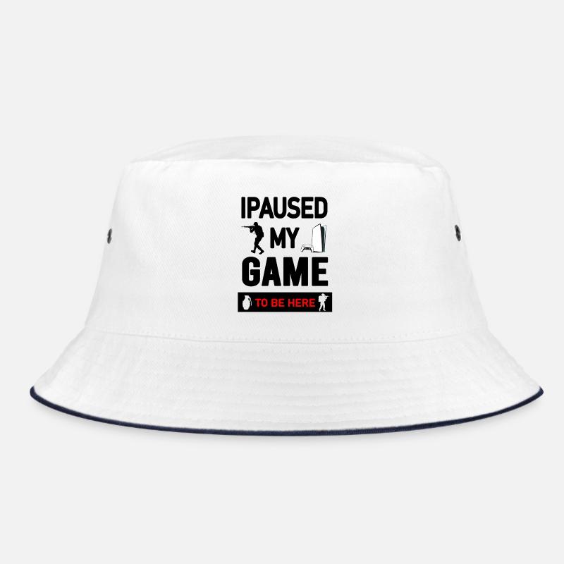 Gaming Console and Controller Graphic Design - Bucket Hat - white/navy