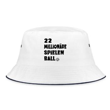 MULTI MILLIONÄRE SPIELEN BALL - Bucket Hat - Weiß/Navy - Vorne
