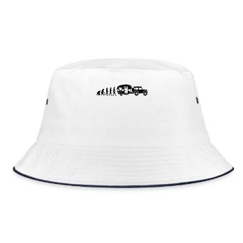 Camping Hikers Caravans Camping Campers - Bucket Hat - white/navy - Front