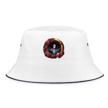 Cute fairy in the moonlight - Bucket Hat - white/navy - Front