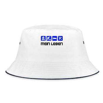 Job Statement Arbeiter Angestellter Arbeit - Bucket Hat - Weiß/Navy - Vorne