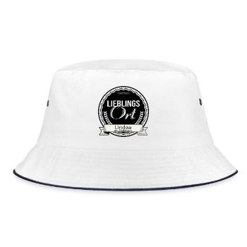 Lieblingsort Lindau am Bodensee - Bucket Hat - Weiß/Navy - Vorne