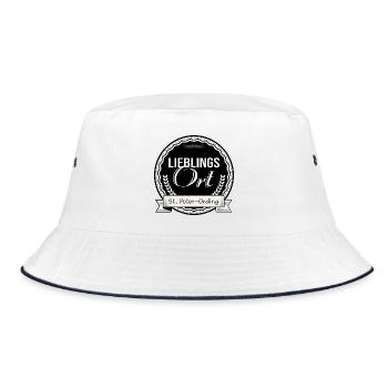 Lieblingsort St. Peter-Ording - Bucket Hat - Weiß/Navy - Vorne