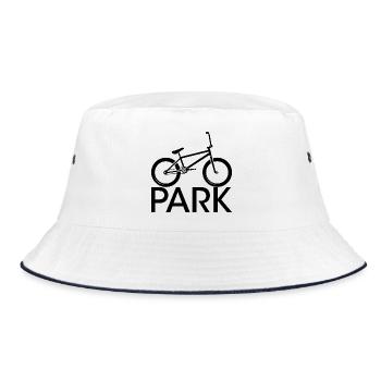 BMX Park Freestyle Halfpipe Symbol icon youth - Bucket Hat - white/navy - Front