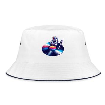 Kosmischer Klang - Bucket Hat - Weiß/Navy - Vorne