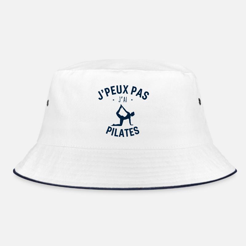 J peux pas j ai Pilates - Bob - blanc/marine