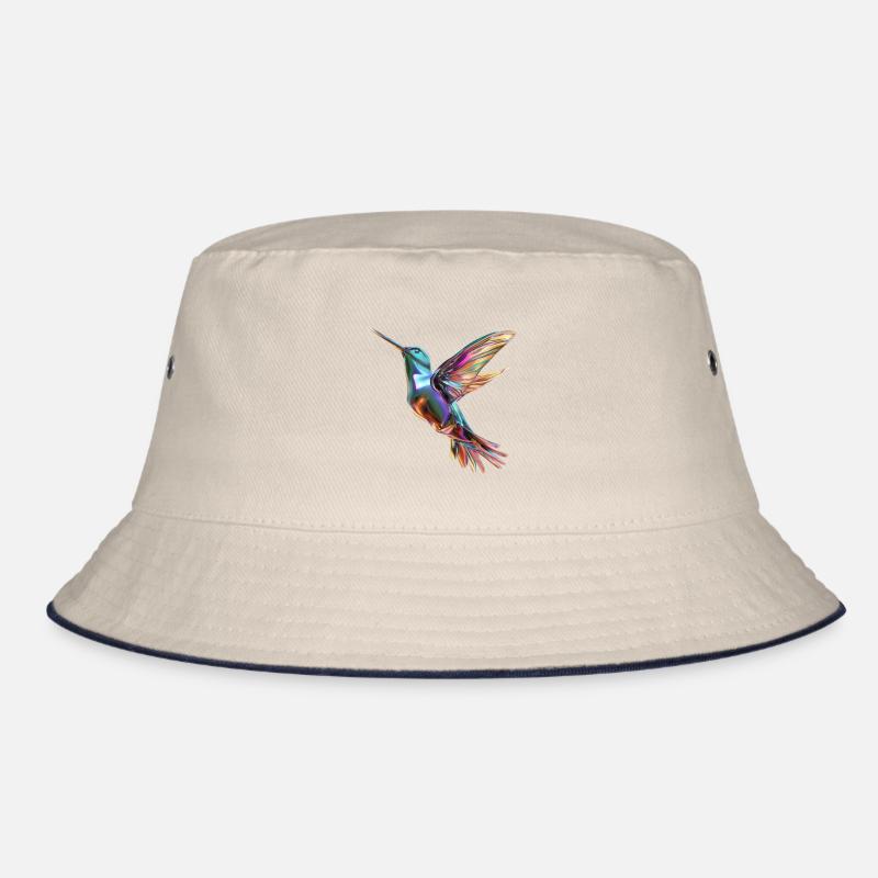 flying chromatic hummingbird Bucket Hat