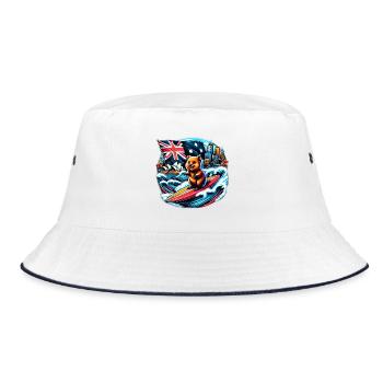 Design de surf australien Quokka - Bob - blanc/marine - Devant