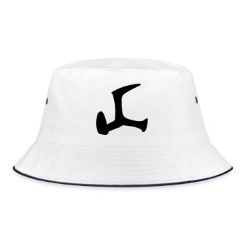 Shoemaker's last - Bucket Hat - white/navy - Front