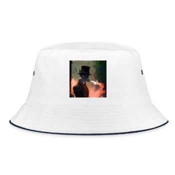 Smoking 01 - Bucket Hat - Weiß/Navy - Vorne