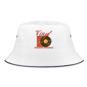 Vinyl Groove Revival - T-shirt classique rétro - Bob - blanc/marine - Devant