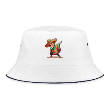 Costume de Poncho Mexicain Faisant le Dab. - Bob - blanc/marine - Devant