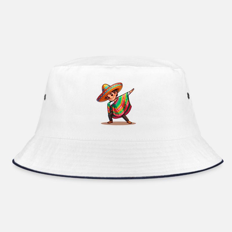 Mexikanischer Poncho Kostüm macht den Dab. Bucket Hat