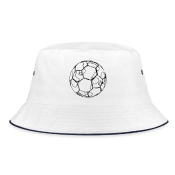 Soccer Sketch - Bucket Hat - white/navy - Front
