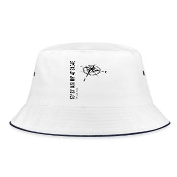 Koordinaten Fulda - Bucket Hat - Weiß/Navy - Vorne