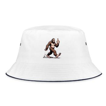 Bigfoot Coquin en Balade - Design Humoristique. - Bob - blanc/marine - Devant