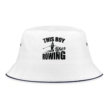 Rowing Child - Bucket Hat - white/navy - Front