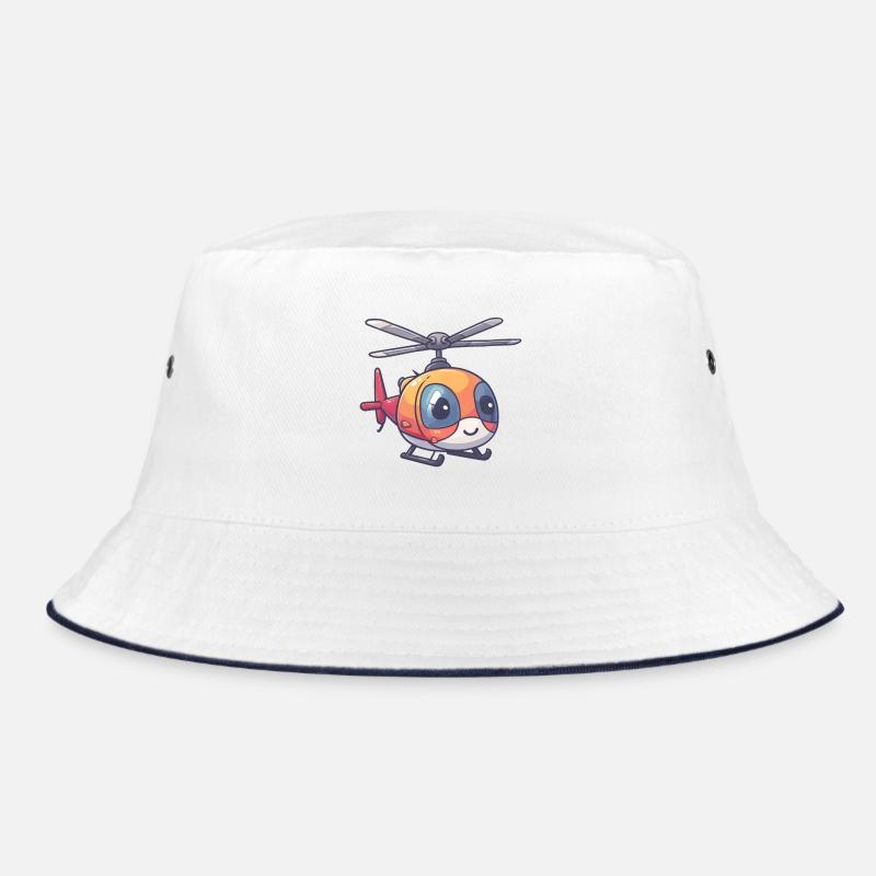 Lächelnder Hubschrauber Bucket Hat