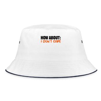 Ist Mir Wurscht Cooler Spruch Egal Gleichgültig - Bucket Hat - Weiß/Navy - Vorne
