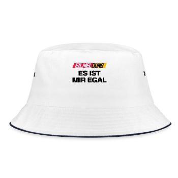 I don't care about the statement indifferent - Bucket Hat - white/navy - Front