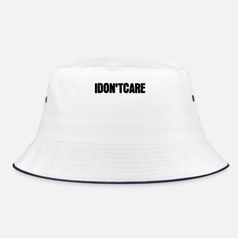 Ist Mir Wurscht Statement Egal - Bucket Hat - Weiß/Navy