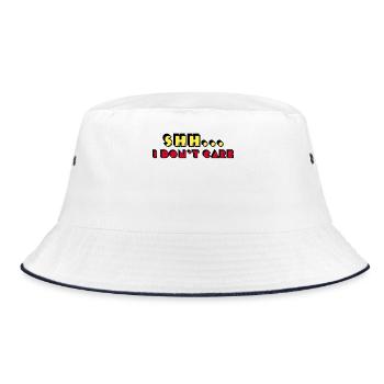 Haltung Egal Statement Ist Mir Wurscht Gleichgülti - Bucket Hat - Weiß/Navy - Vorne