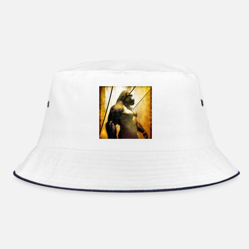 Gorilla 03 - K - Bucket Hat - white/navy