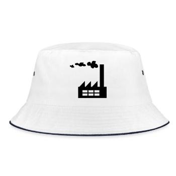 Logo de l’usine avec de la fumée - Bob - blanc/marine - Devant