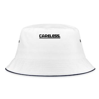 I don't care statement attitude indifferent - Bucket Hat - white/navy - Front