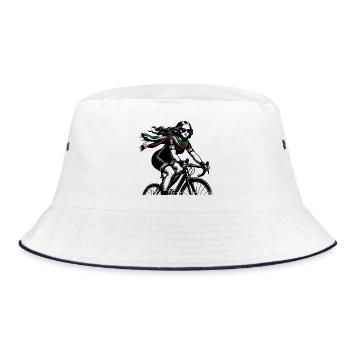 Mona Lisa à vélo - Bob - blanc/marine - Devant