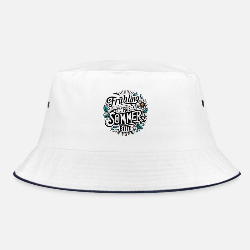 frühling mit einer prise sommer, bitte! jahreszeit Bucket Hat