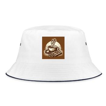 Tea Time - Bucket Hat - white/navy - Front