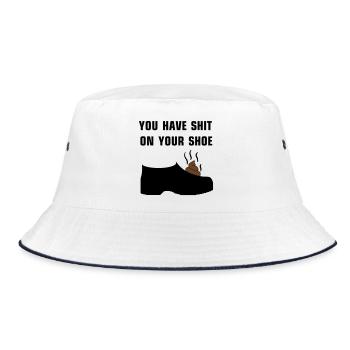 You have shit on your shoe - Bucket Hat - white/navy - Front