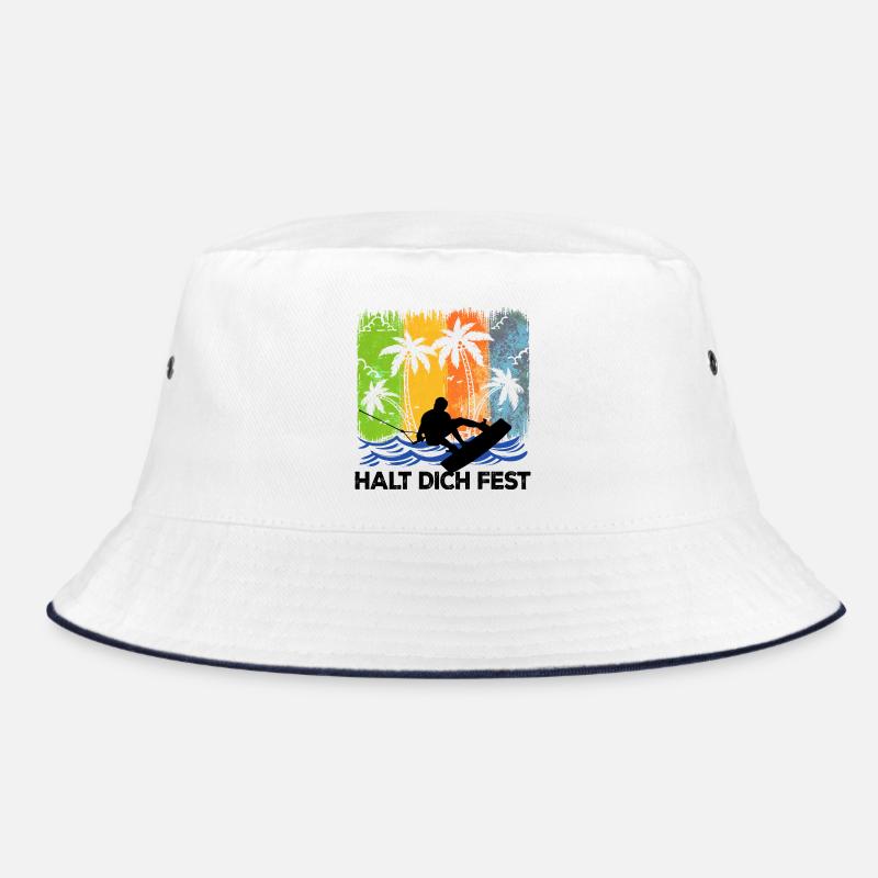 Wakeboard Kitesurfer Statement Surfing Stunt Wave Bucket Hat