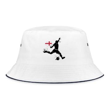 Football England Fan Player Blast icône - Bob - blanc/marine - Devant