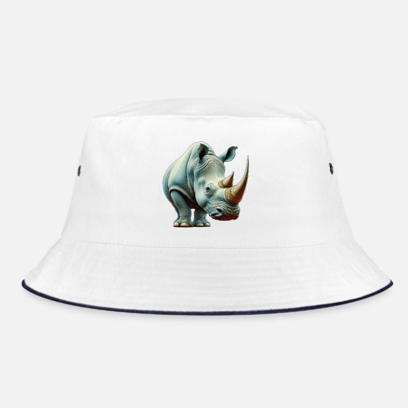 Rhinocéros - Bob - blanc/marine