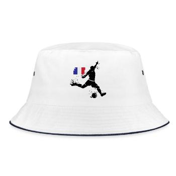 Football Player Blast France Team - Bucket Hat - white/navy - Front