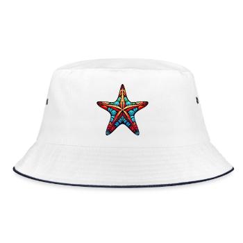 Starfish - Bucket Hat - white/navy - Front