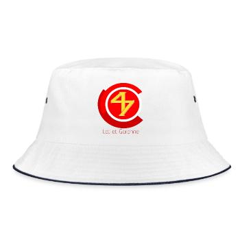 Lot et Garonne - Bucket Hat - Weiß/Navy - Vorne